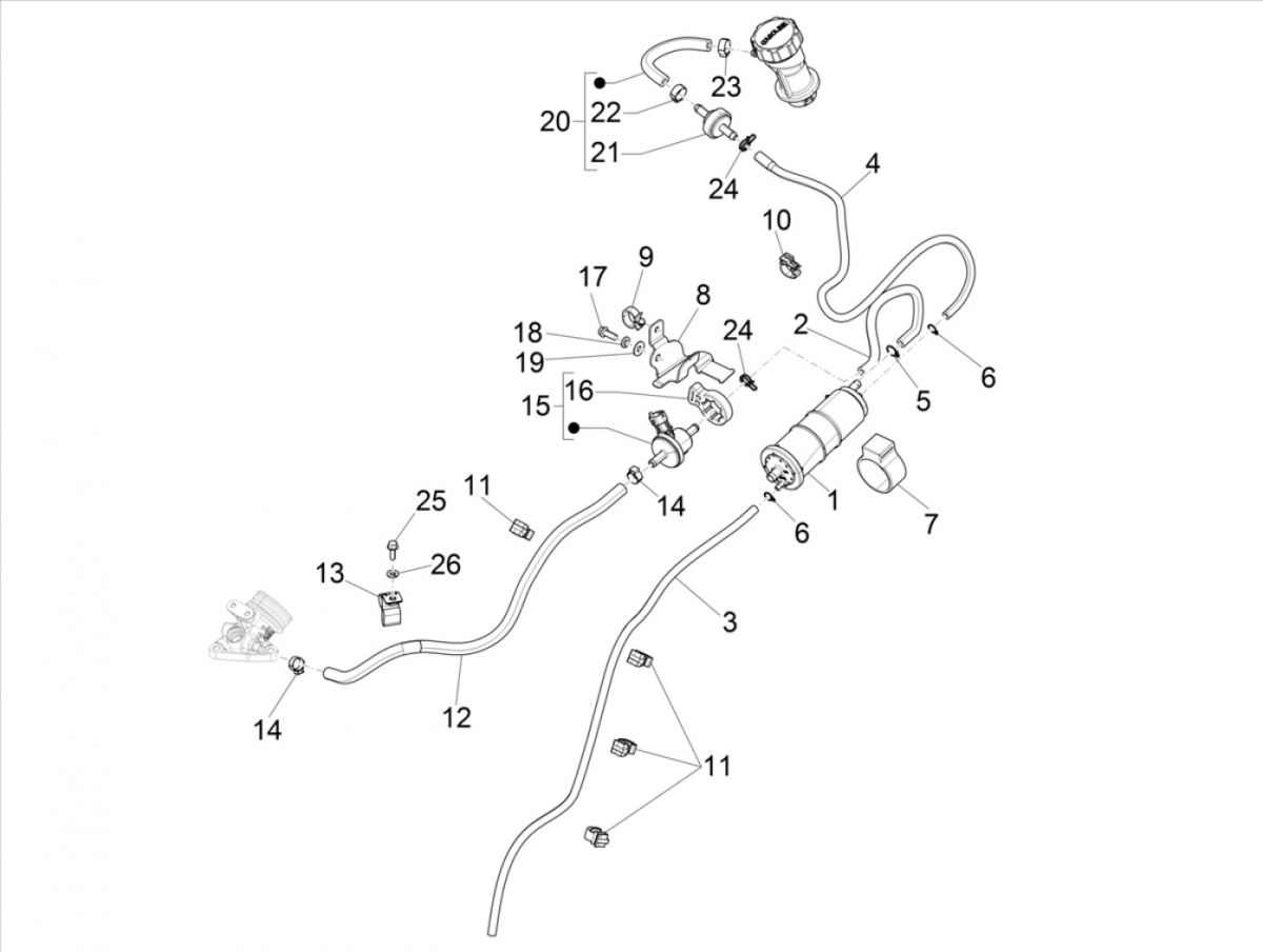 Vespa Sprint 125 4T 3V IE ABS E5 2021 (EMEA) system przeciwparowania