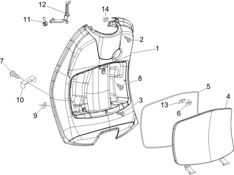 Legshield Vespa Lxv 25km 4-suwowy 2-zawór