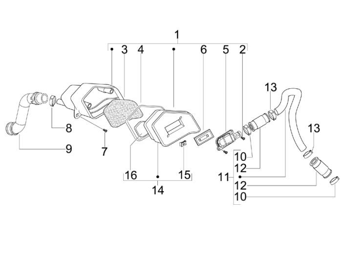 Filtr SLS Piaggio Liberty 2-suwowy