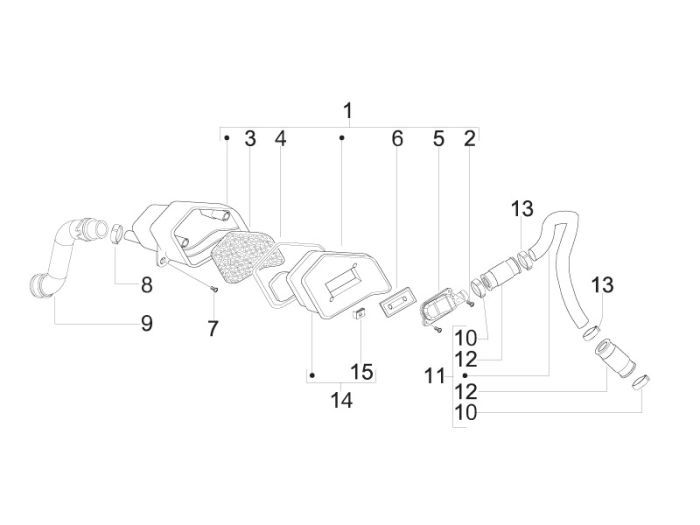 Filtr SLS Piaggio Zip 2000 2-suwowy AC