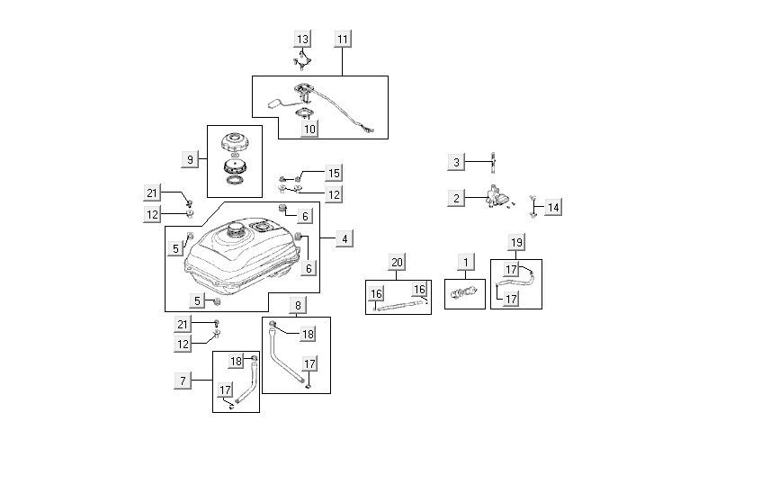 Zbiornik paliwa Kymco MXU 150