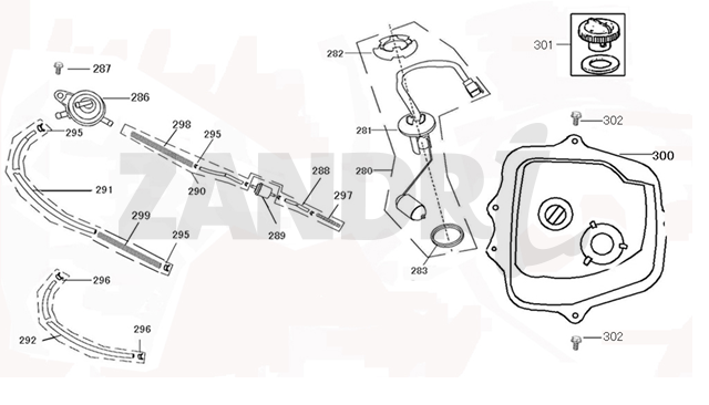 Zbiornik paliwa Santini Capri biały
