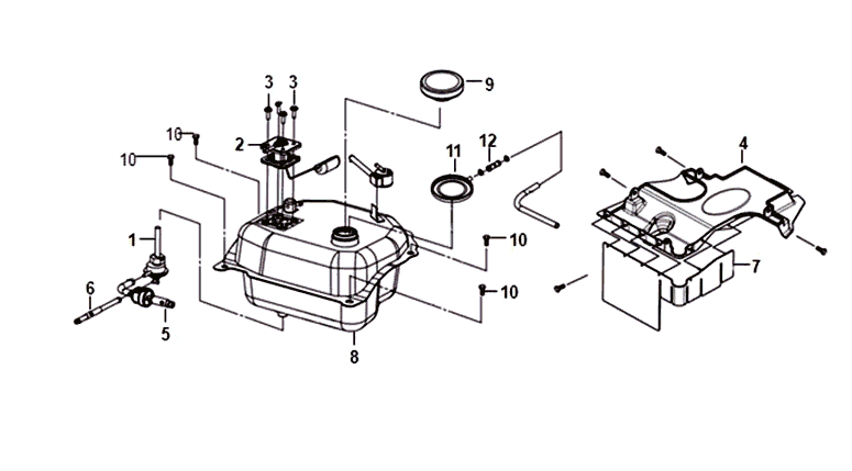 Zbiornik paliwa paliwo pływak Sym Jet 14