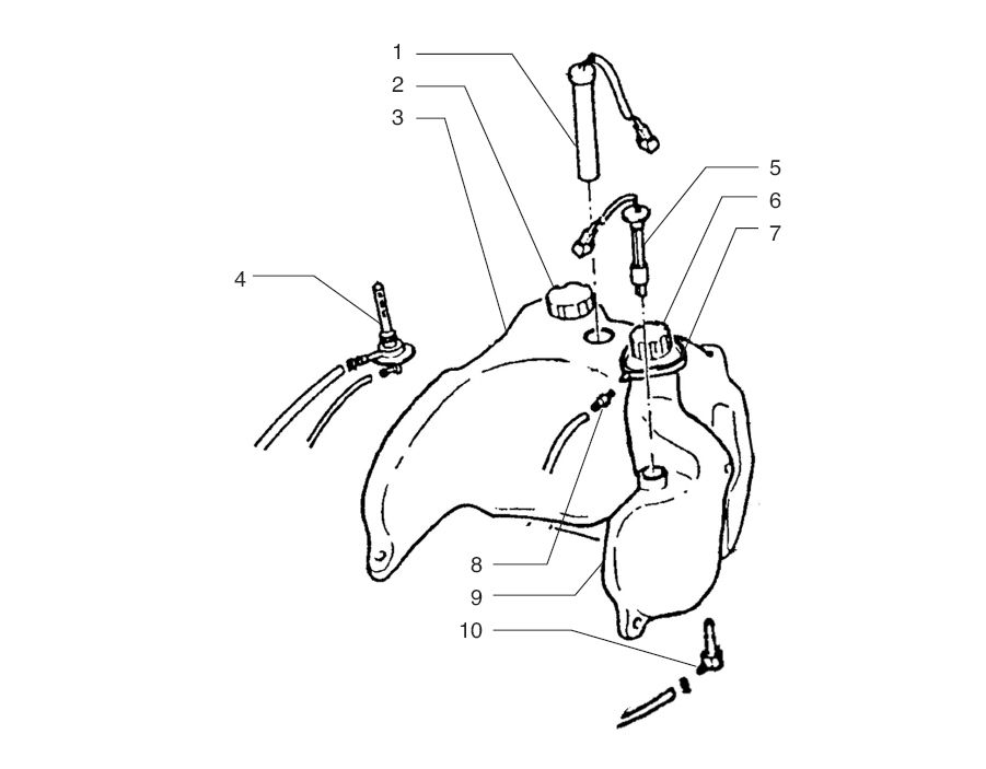 Zbiornik benzyny Beta Ark-k LC żółty 2004 2-suwowy