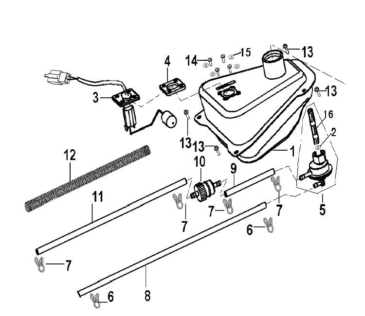 Zbiornik paliwa Generic Xor konkurencji 2009 2-suwowy