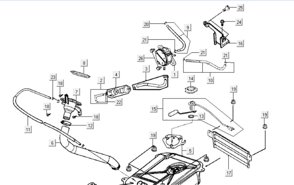 Zbiornik paliwa Kymco Grand Dink 250cc