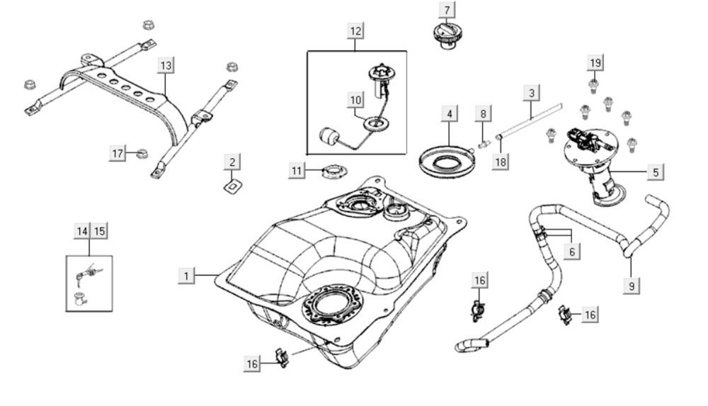 Zbiornik paliwa Kymco Gti 300i
