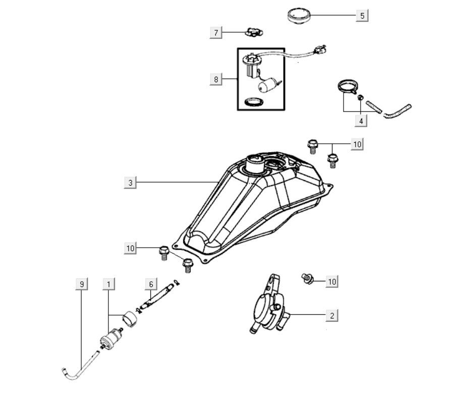 Zbiornik paliwa Kymco K-Pipe 125cc