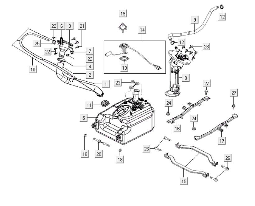 Zbiornik paliwa Kymco People S 300i