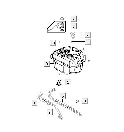 Zbiornik paliwa Kymco VP50 4t ac diament biały