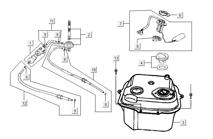 Zbiornik paliwa Kymco Yup 2t ac classic zielony