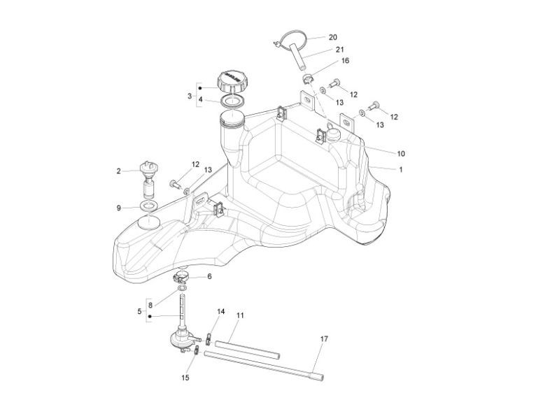 Zbiornik paliwa Piaggio Zip 2000 4-suwowy AC
