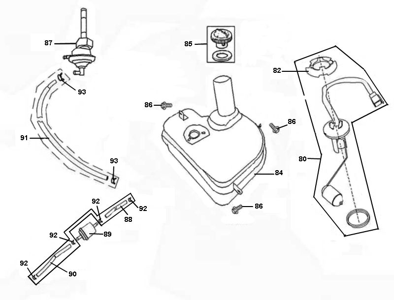Zbiornik benzyny Rover Classic 4-suwowy