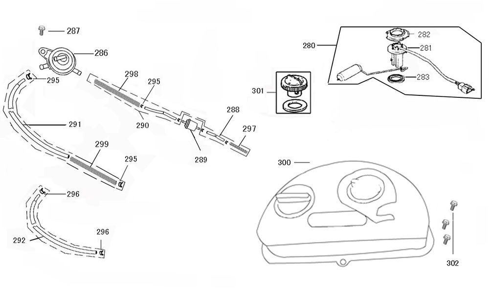 Zbiornik benzyny Znen Grace tytan