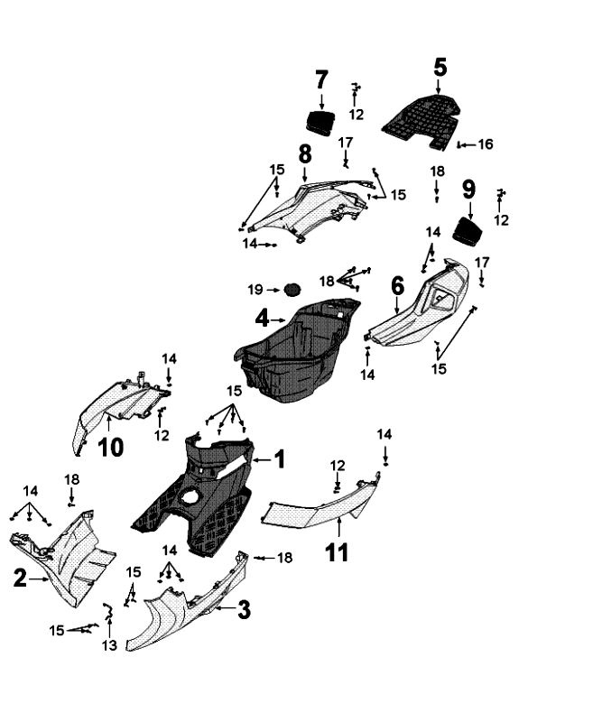 Poszycie Peugeot Speedfight 4 4-Stroke Black
