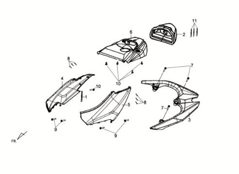 Beplating Sym Crox 50 E3 RED/BLACK (R-086/BK-5560S)