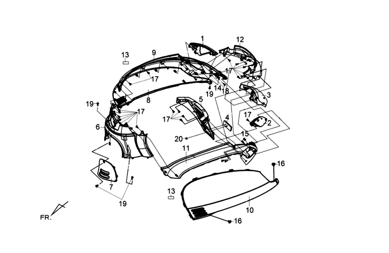 Poszycie Sym Fiddle III (WH006) białe