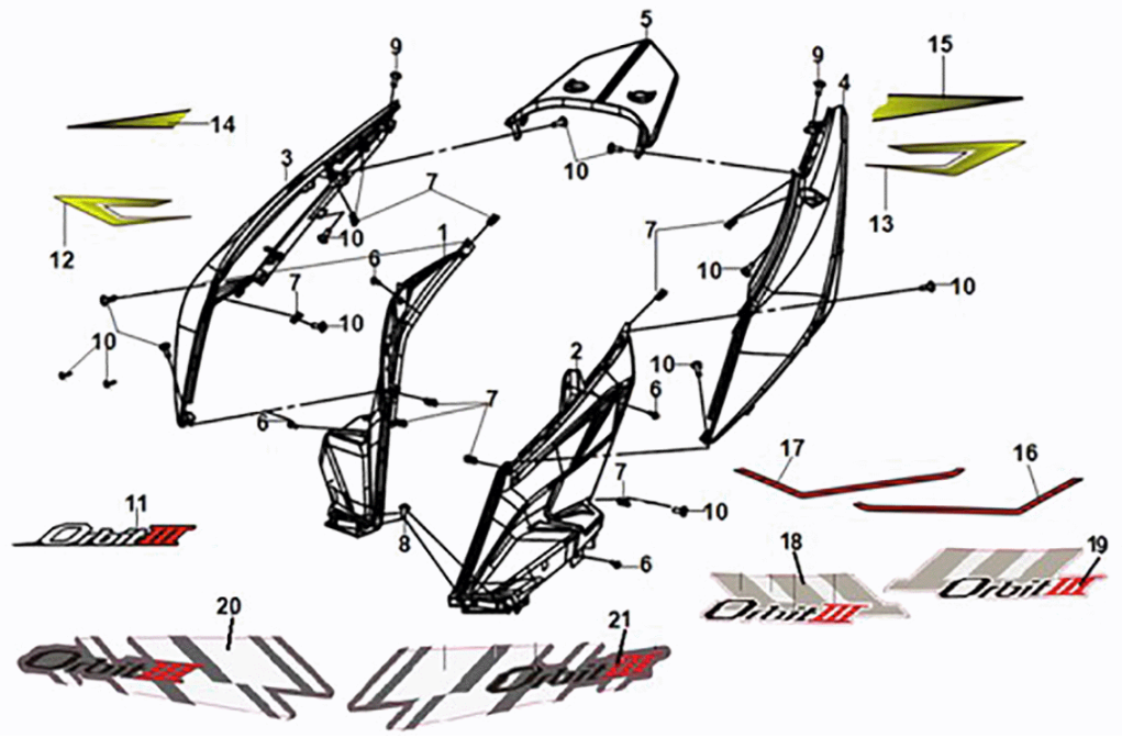 Obudowa obudowy Sym Orbit III 50 E5 Flash Czarna/Matowa Czarna (BK5560S/BK-007U)