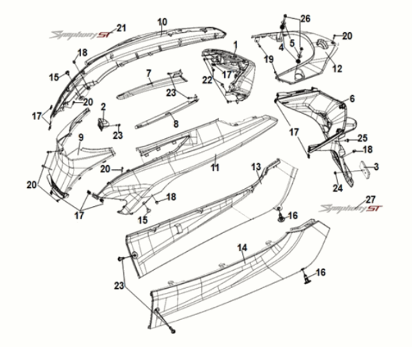 Obudowa Sym Symphony ST 50 E5 Czarna (BK-7C)