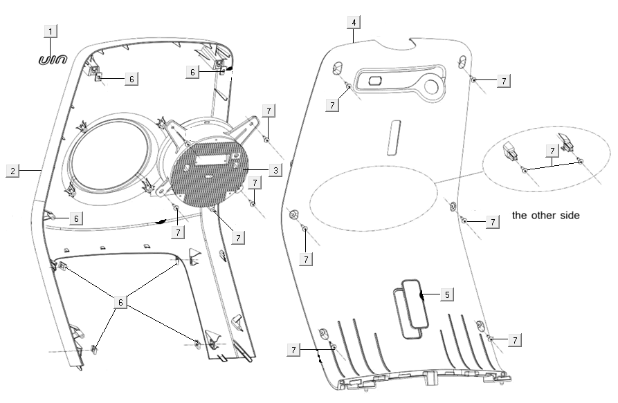 Osłona nóg - osłona przednia Niu M+ sport biała