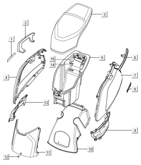 Osłona tylna Niu mat szara N1S
