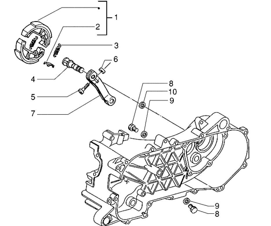 Dźwignia hamulca Piaggio Zip RST 