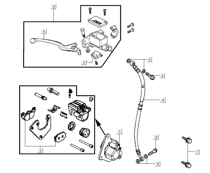Brake master cylinder Kymco Super8 R E5