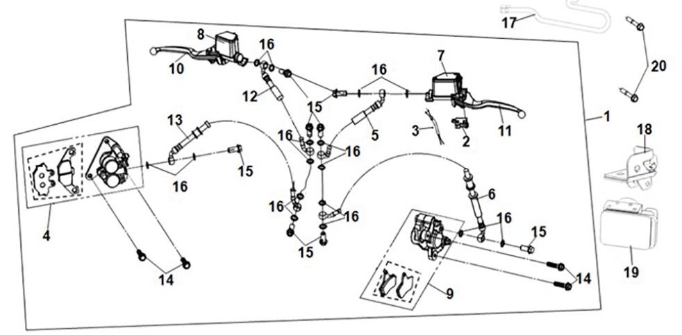 Brake System Assy Sym Symphony ST 125i LC E5