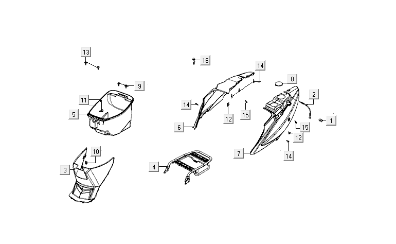 Taca dla kumpli Kymco Agility Delivery 4-suwowa euro4 biała