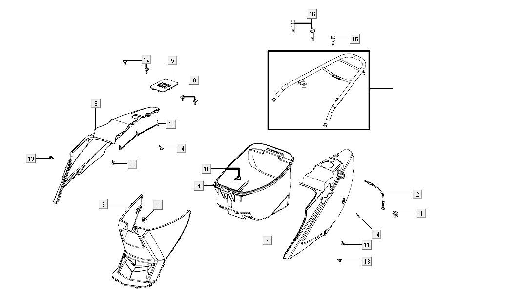 Buddy box Kymco Agility FR 12