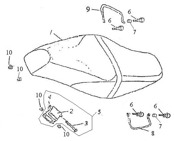 Buddyseat Chiny Retro pomarańczowy