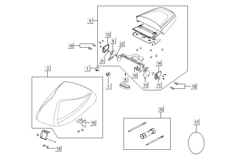 Buddyseat Kymco Agility tłuszczu 12' 4-suwowy czarny długi