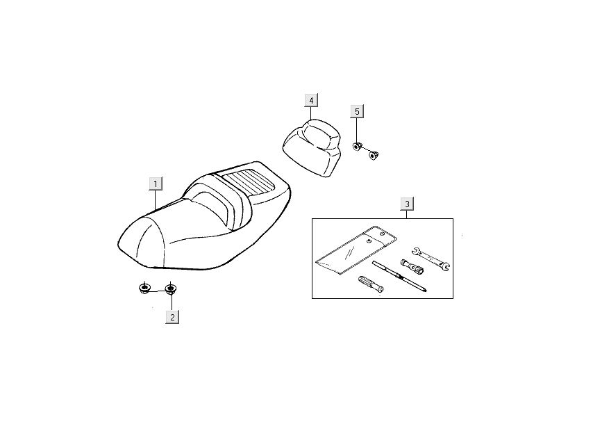 buddyseat Kymco Dink LC 2-suwowy srebrny