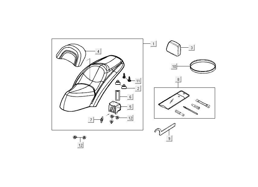 buddyseat Kymco Grand Dink 2-suwowy Srebrny
