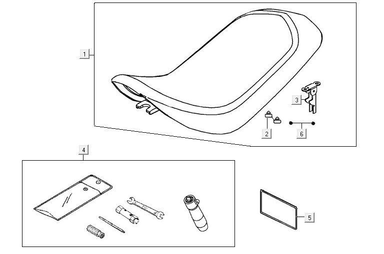 Seat Kymco Maxxer 90 Czarny