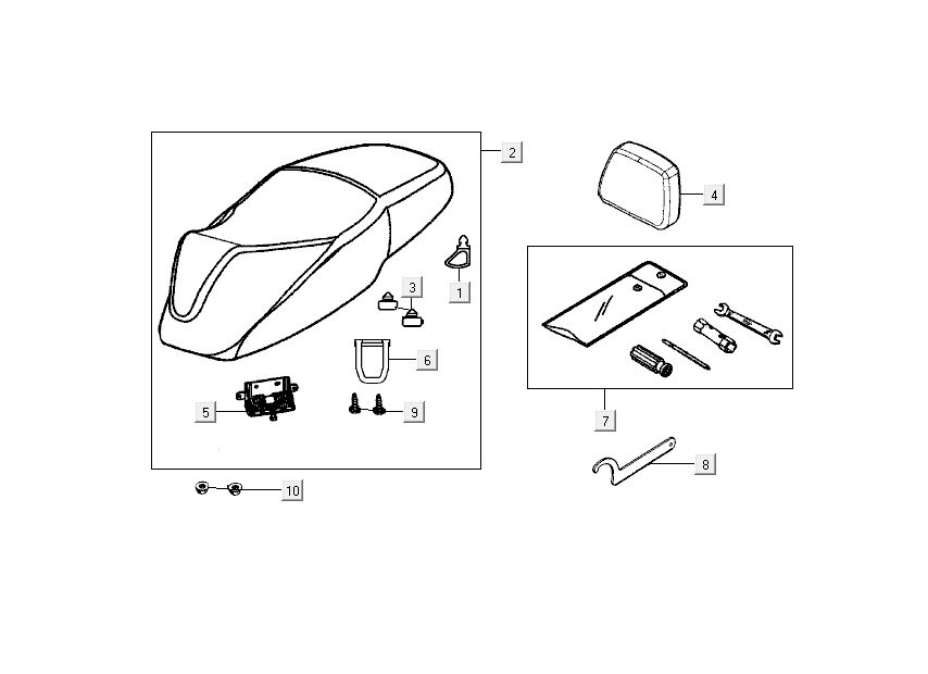 Seat Kymco New Dink 4-suwowy głęboki ocean niebieski