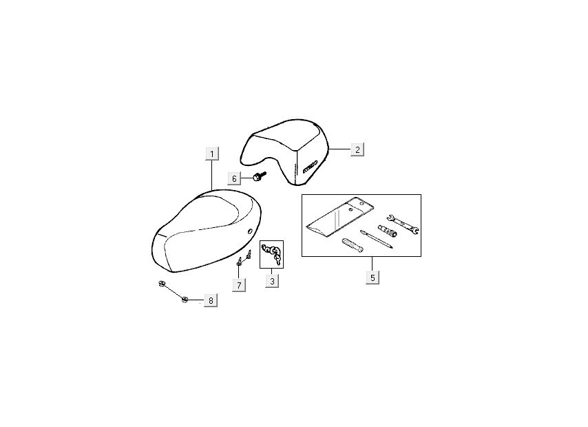 Buddyseat Kymco People 2-suwowy ciemnoszary