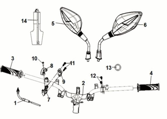 Cable - Switch - Handle Lever Sym Symphony ST 125i LC E5