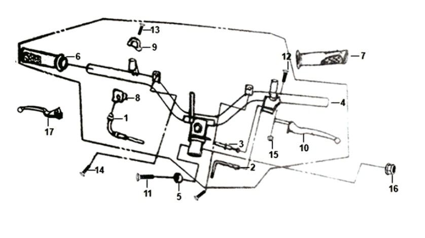 Cable switch handle leverSym Orbit II 125i E4