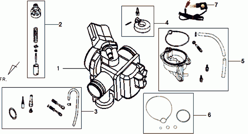 Gaźnik SYM VS125 Euro3-Carburateur SYM VS125 Euro3