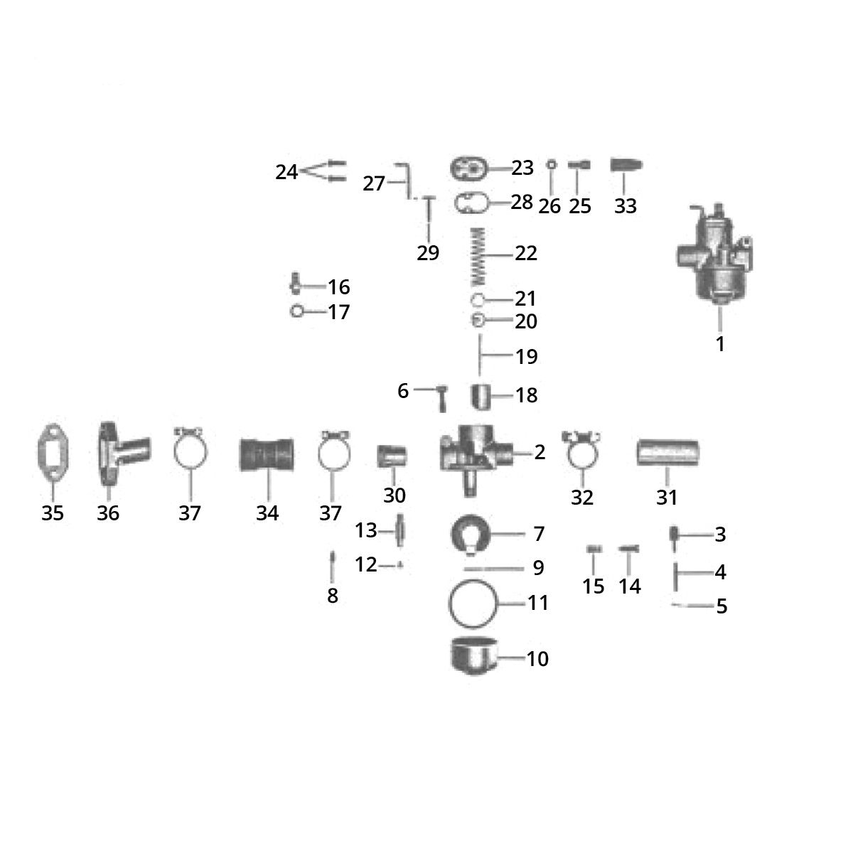 Gaznik przyłączeniowy Zundapp GTS 50 517-39L0