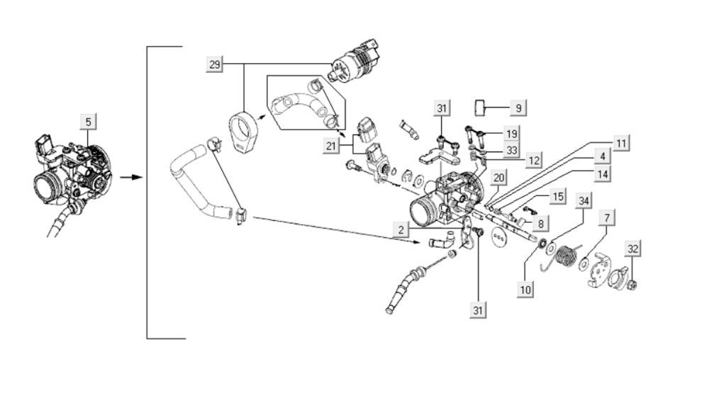Gaźnik Kymco New Dink 200i-Carburateur-Kymco-New-Dink-200i