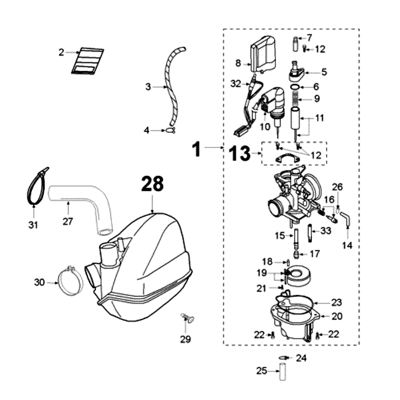 Gaźnik Peugeot Jet Force LC Wtrysk Niebieski