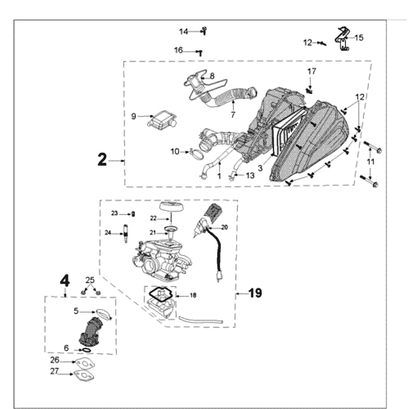 Gaźnik Peugeot Tweet stary brązowy