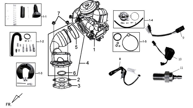 Gaźnik Sym Mio-Carburateur Sym Mio-1