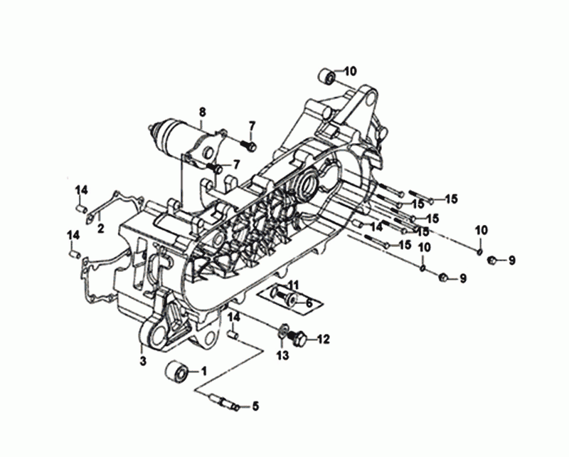Skrzynia korbowa - rozrusznik Sym Mio 50i