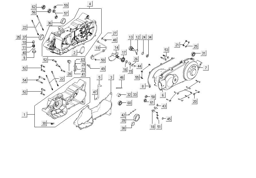 Skrzynia korbowa Kymco MXU 150
