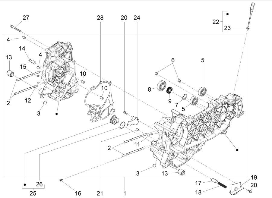 Skrzynia korbowa GTS 125 IU