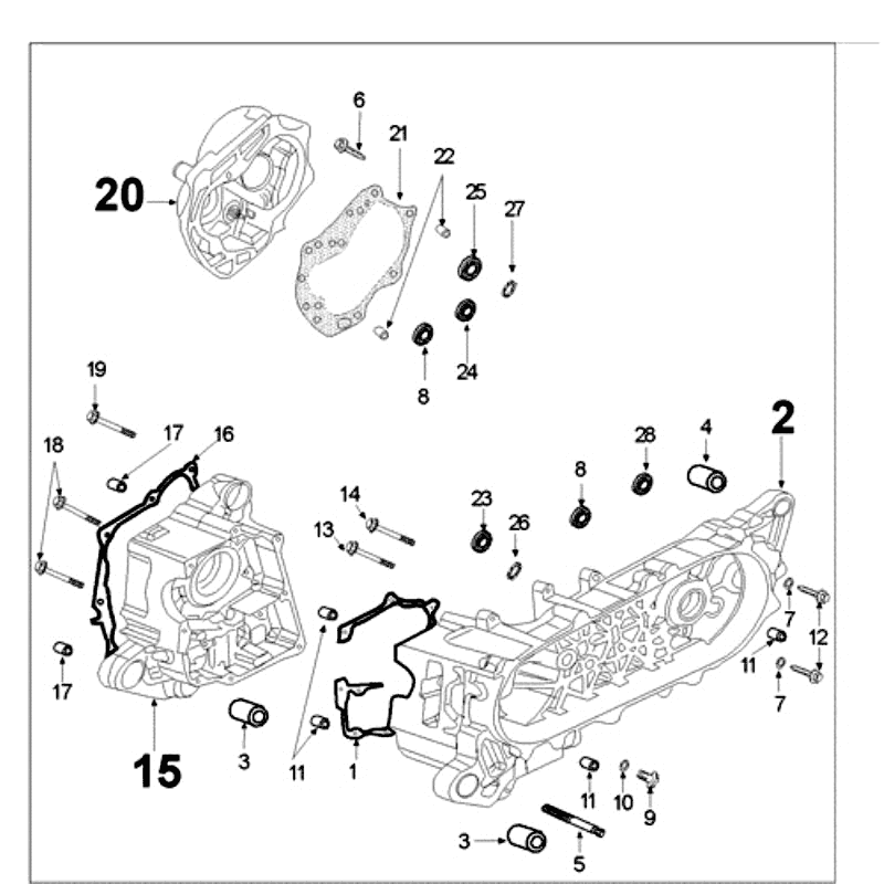 Carter Peugeot Speedfight 3 4-suwowy Czarny