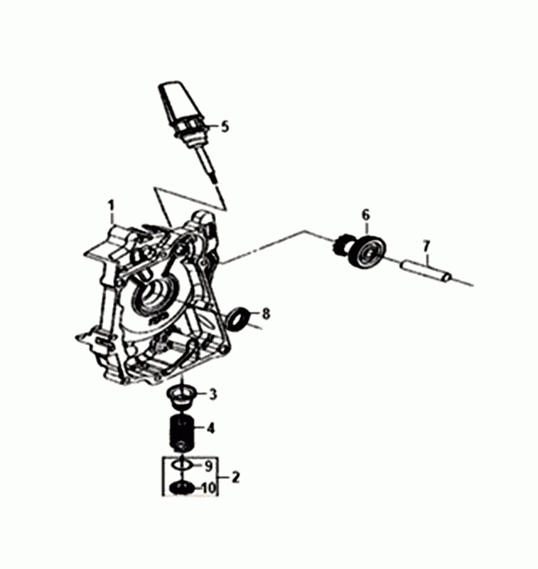 SKRZYNIA KORBOWA SILNIK PRAWY/START Sym Orbit III Czarny